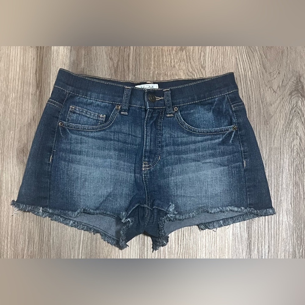 Junior's Mudd Dark Denim Cutoff Shorts